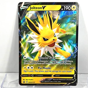 Jolteon V SWSH151 Holo Black Star Promo Pokemon TCG Sword & Shield Promo Cards - Picture 1 of 10