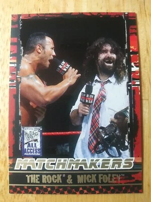 The Rock & Mick Foley | 2002 Fleer WWF All Access #5MM MatchMakers - Image 1 of 2