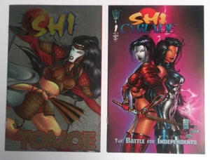 Shi vs Tomoe Chrome Cyblade #1 Variant Comic Lot 1995 NM (2 Books) - Picture 1 of 9