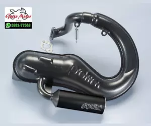200.2051/S MARMITTA SCARICO POLINI VESPA PK XL 125 2T CORSA LUNGA SILENZIAT NERO - Foto 1 di 2