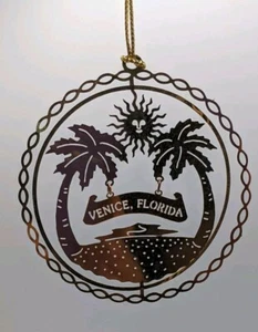 Brass Venice Florida Christmas Ornament Nations Treasures - Picture 1 of 3