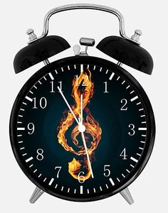Music Treble Clef Alarm Desk Clock 3.75" Home or Office Decor E344 Nice For Gift - Picture 1 of 1