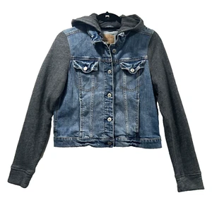 HOLLISTER California Hooded Denim Jacket Women’s L - Picture 1 of 11