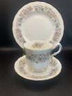 Paragon Meadowvale Bone China Teacup, Saucer And Dessert Plate Floral England