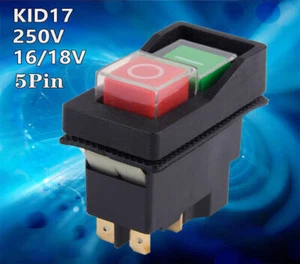 DE 250V IP55 KJD17 KLD28 Schalter 5-Pin Wippenschalter Für Werkstatt Maschinen - Bild 1 von 8
