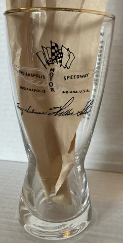 1953 Bill Vukovich IMS Indianapolis 500 Glass Tony Hulman & Wilbur Shaw Set Of 4 Cover