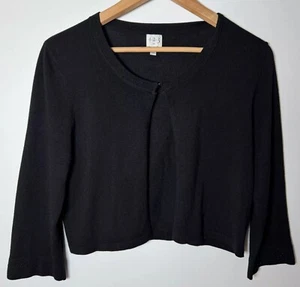Un Deux Trois 123 Paris Cropped Cardigan Bolero EU 40 Black Knit Whimsigoth - Picture 1 of 9