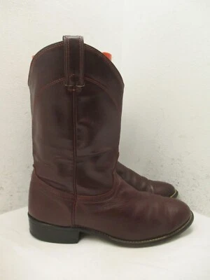 LAREDO Burgundy Leather Roper Cowboy Boots Womens Size 9.5 M Style 6937 USA - Image 1 of 4