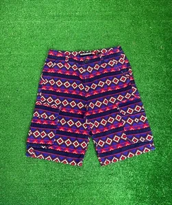 Quiksilver Vintage 00's AOP Geometric Y2K Funky Cargo Outdoor Shorts, Size 32W - Picture 1 of 5