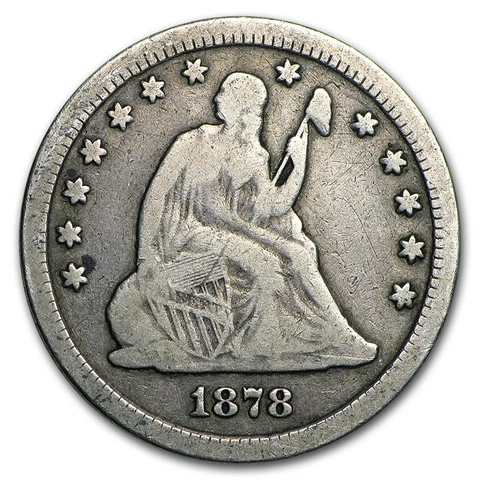 1878-CC Liberty Seated Quarter VG - SKU#94119 Cover