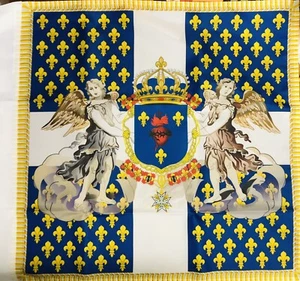 Drapeau catholique royaliste vendéen Fleur de Lys roi Sacré Coeur Christ Roi - Imagen 1 de 1