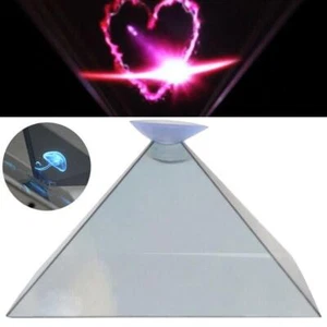 Magical Mini Pyramid Display Hologram 3D Projector Stand Hot~ Suction With Q1O7 - Photo 1/8