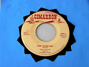 LEON MCAULIFF & HIS CIMARRON BOYS~ STEEL GUITAR RAG~ VG++~PANHANDLE ~ROCKABILLY - Imagen 1 de 1