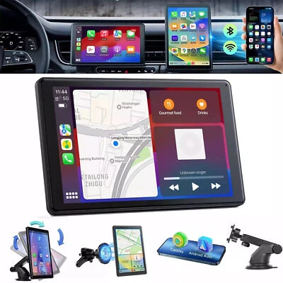 Neu 7" Zoll Tragbarer Apple CarPlay und Android Auto Wireless Display Autoradio - Bild 1 von 4