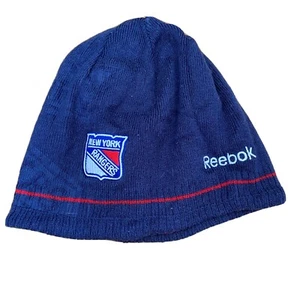 New York Rangers NHL Reebok Reversible Polartec Beanie Navy & Red Cap - Picture 1 of 7