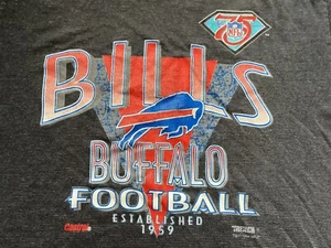 VTG. 90's  BUFFALO BILLS  NFL -TRENCH ULTRA T-SHIRT -XL -USA - Picture 1 of 5