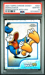 2024 Topps Chrome Disney Donald Duck 90th Anniversary - Laughing - DD7 - PSA 10 - Picture 1 of 2