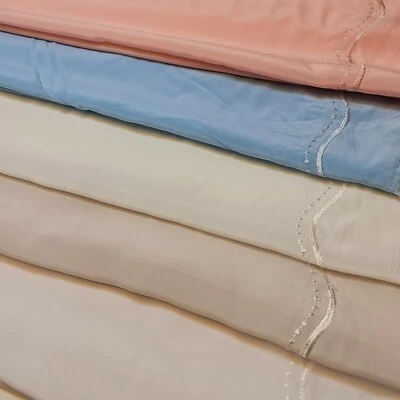 Plain Crepe de Chine Material Embroidery Edging Dress Craft Drape Fabric 44" - Image 1 of 3