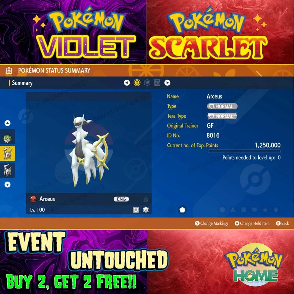 Arceus Pokémon 20th Anniversary Gamestop 2016🌟 Event🔥Pokémon Scarlet & Violet - Image 1 of 1