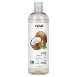 NOW Foods, Solutions, Liquid Coconut Oil, Pure Fractionated, 16 fl oz (473 ml) - Picture 1 of 1