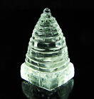 66.95 Ct Natural Clear Quartz Gemstone Carved Sri Shri Yantra Meditation- ZR1042