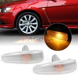 Pair Side Fender Signal Light Lamp for Mitsubishi Lancer Outlander Sport RVR ASX - Picture 1 of 10