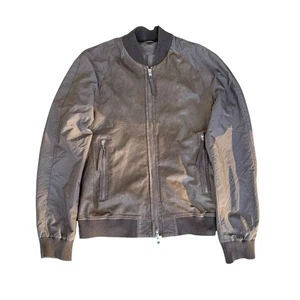 Vintage AllSaints Jacke Herren XS Braun Lammleder Bomber Reißverschluss Premium Moto - Bild 1 von 8