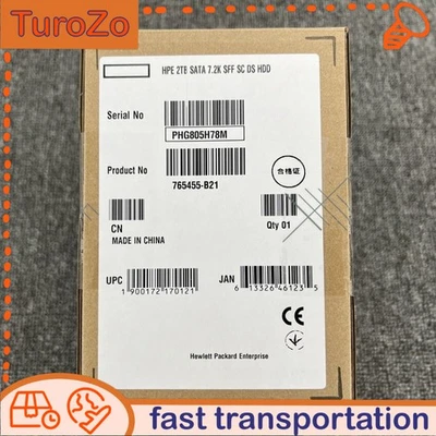 765455-B21 NEW 765869-001 HPE 2TB 7.2K SATA 6G 2.5IN MIDLINE 512E HDD Hard Drive - Image 1 of 4