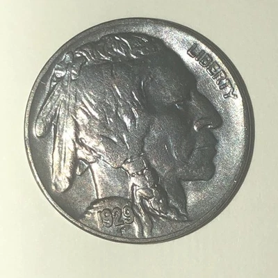 1929 Indian Head Nickel ((Buffalo)) AU+++Very Nice ((Deep Toning)) - Image 1 of 4