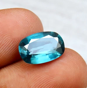 5-6 CT Blue tourmaline Natural Cushion Cut Certified Loose Gemstone Best Offer - Picture 1 of 11