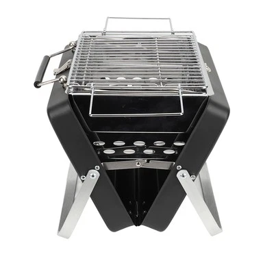 (Schwarz) Portable Charcoal BBQ Grill Klapp-Notebook-Grill Für Camping Outd SA - Bild 1 von 4
