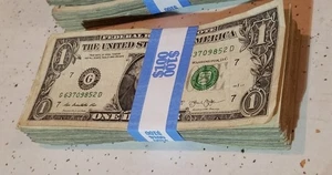 1 Normal Regular Bank Pack ($100) 100 Single 1 Dollar Bills LOWEST PRICE ON eBAY - Picture 1 of 1