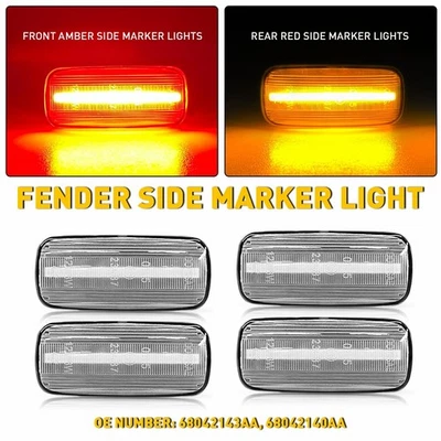 Amber Red LED Side Marker Lamps 4PCS Fit 2010-2017 2018 Ram 2500HD 3500HD Dually - Image 1 of 4