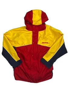 DHL Workwear Reflektierende Jacke Mantel Windbreaker Zip 2XL wasserdicht Vintage 2005 - Bild 1 von 7