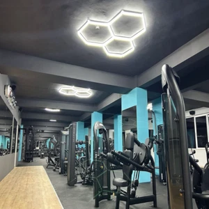 3X Hexagon LED Lampe Werkstatt Garage Wand Decken Leuchte Waben Beleuchtung DE - Bild 1 von 17