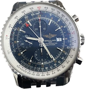 Breitling Navitimer GMT 46mm Blue Dial Men’s Watch A24322 w/ Box & Papers - Picture 1 of 10