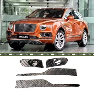 Parachoques delantero cromado para Bentley Bentayga 2017-2020 4 piezas moldura de rejilla de malla inferior - Imagen 1 de 11