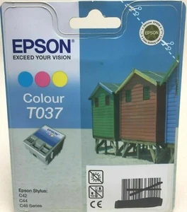 ORIGINAL EPSON COLOUR T037 INK STYLUS C42 C44 C44UX C42S C42SX C42UX GENUINE - Foto 1 di 1