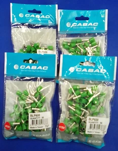 200 x Cabac Boot Lace Pin 6mm2 GREEN Halogen Free BLP600 (4 Packs of 50) - Picture 1 of 1