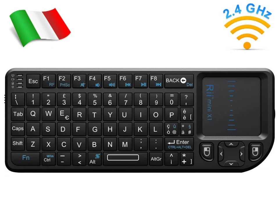 Rii Mini X1 Wireless - Mini Tastatur Mit Maus Für Smart TV, Mini PC, TV Box, PC - Bild 1 von 4