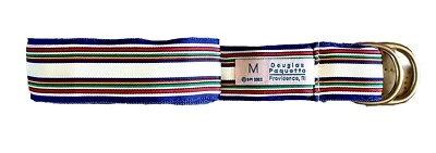 Douglas Paqueta Cinturón Cinta Lona D Anillo GOLF Unisex Color Arco Iris Talla 40” Largo Foto 1 de 4
