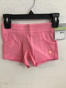CARTERS GIRLS PLAYWEAR PINK SHORTS POCKETS HEART 4T Retails $15 (TW-1229) - Picture 1 of 6