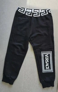 Versace Little Girl or Boy unisex Joggers Pants Black Size 5 - Picture 1 of 10