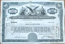Juan Trippe Autograph/Signed 1941 PanAm Stock Certificate Issued to Him-Aviation