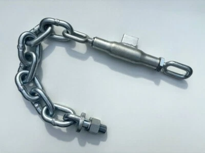 Spannschloss Kette M22 x 2,5mm Stabilisatorketten Unterlenker Länger 680-790mm 4 - Bild 1 von 2