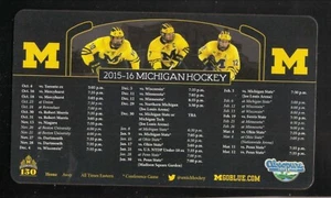 Michigan Wolverines--Compher--Nieves--2015-16 Hockey Magnet Schedule--Absopure - Picture 1 of 1