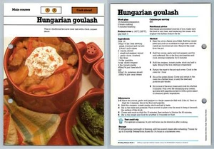 Hungarian Goulash - Mains - Working Woman's 1980s Recipe Card - Picture 1 of 1