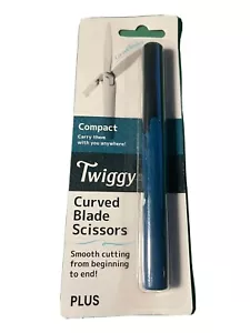 TWIGGY FORBICI COMPATTE LAMA CURVA TAGLIO LISCIO TRASPORTO CON TE IN CUSTODIA NUOVE - Foto 1 di 3