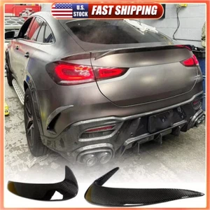 Fits Benz W167 GLE450 GLE53 GLE63 REAL CARBON Rear Bumper Splitter Canard Fins - Bild 1 von 14