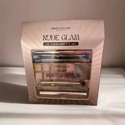 PROFUSION Cosmetics NUDE GLAM Lip,Cheek And Eye Set - Image 1 of 3